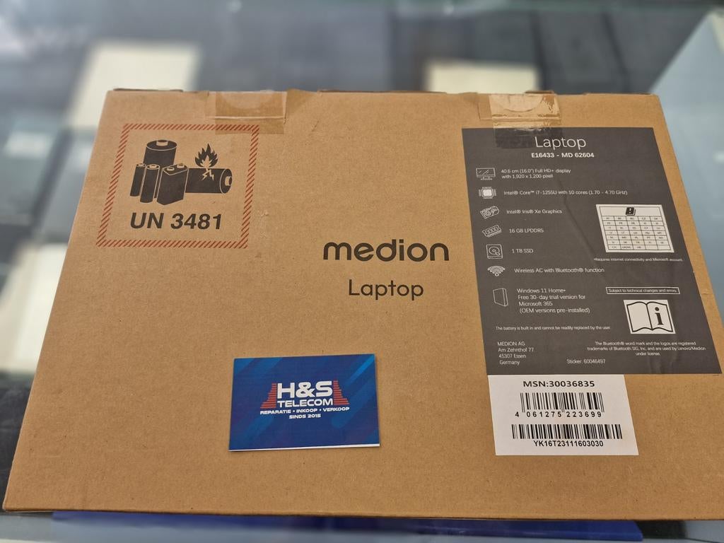 Medion Laptop E16433, Computers en Software, Windows Laptops, Met videokaart, Qwerty, 8 GB, 14 inch