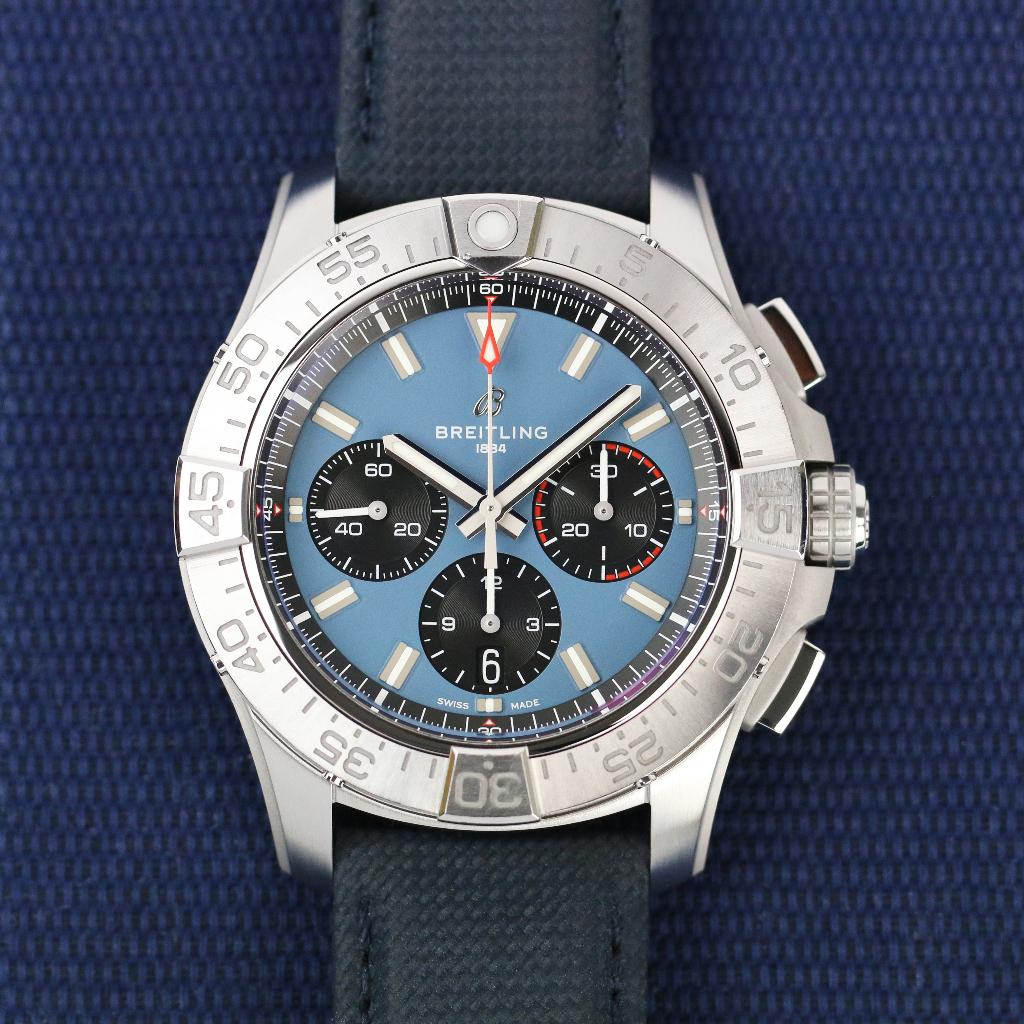Breitling Avenger Chronograph 44 (Zeer goed/ 12-2023), Staal, Breitling, Polshorloge, Overige materialen