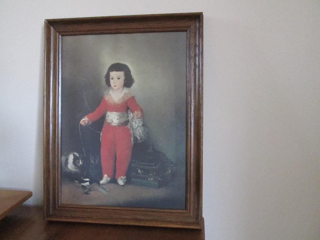 Ingelijste Poster Schilderij Goya Portret Don Manuel Osorio, Antiek en Kunst, Ophalen of Verzenden