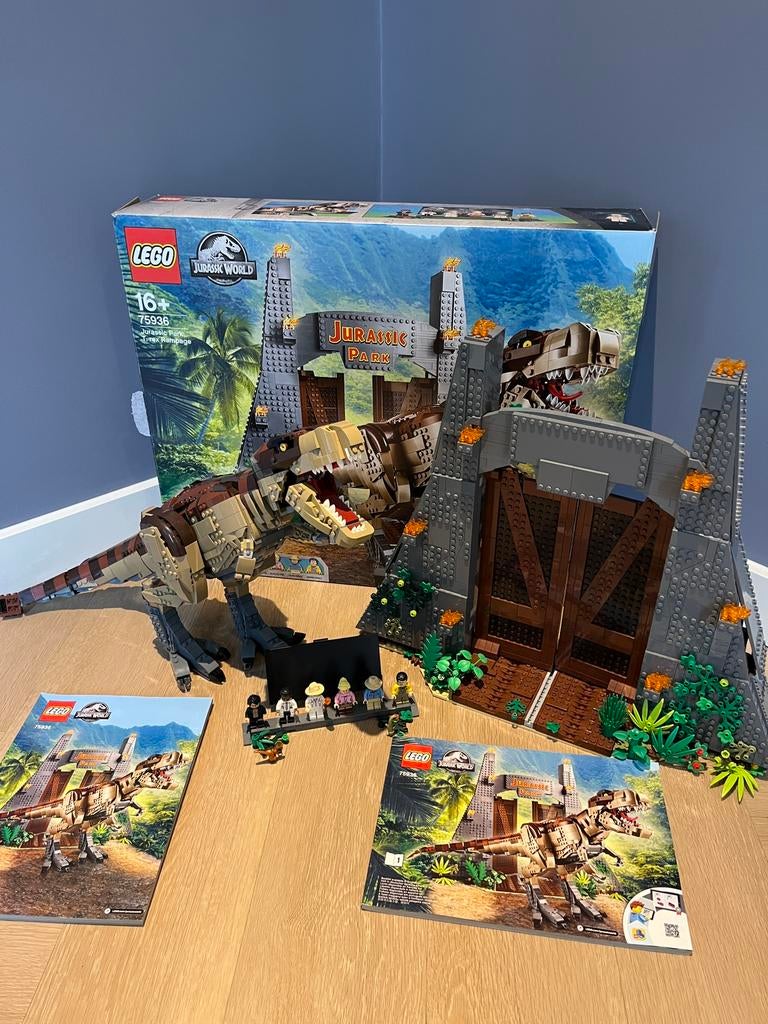 Lego Jurassic World 75936 T. Rex rampage, Ophalen, Zo goed als nieuw, Complete set, Lego