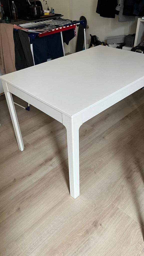 Ikea Ekedalen Uitschuifbare Tafel + Bankje, Huis en Inrichting, Gebruikt, Scandinavisch, Vijf personen of meer, Overige materialen