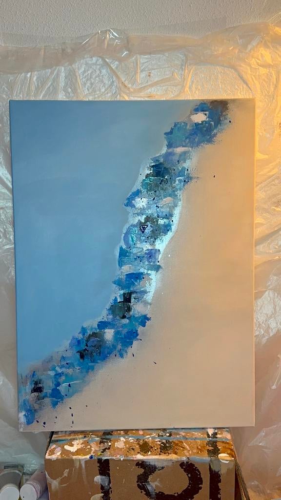 Abstracte kunst 55x75cm, Verzenden