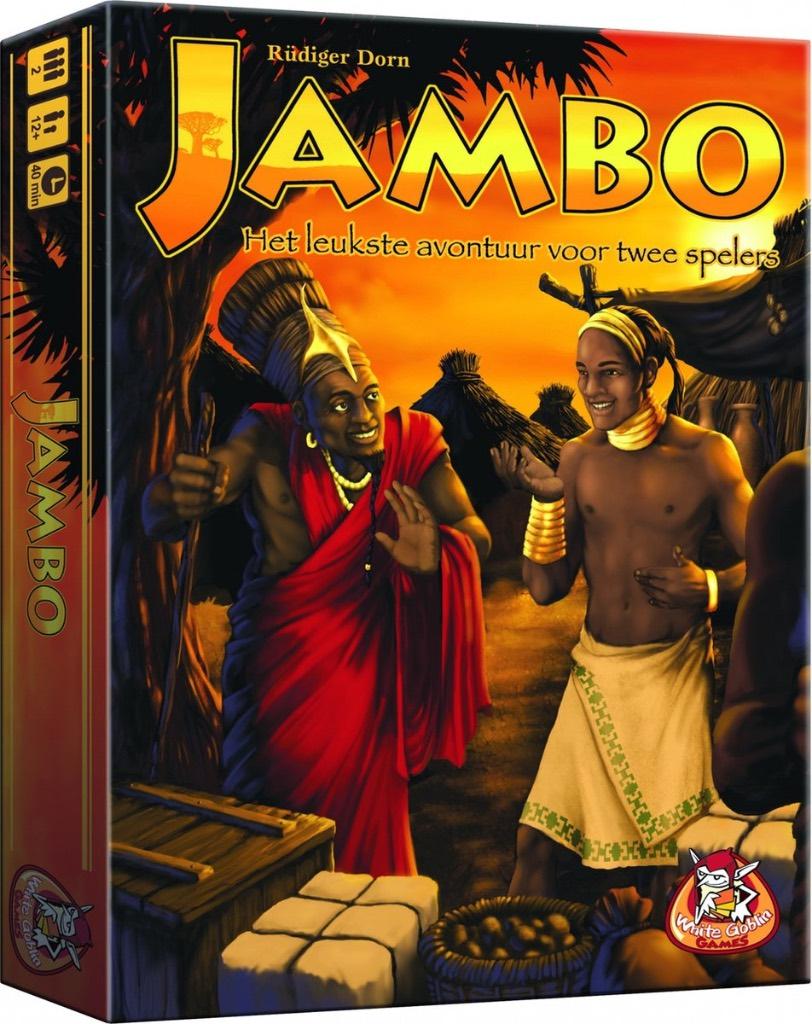 Jambo - spel voor 2 + uitbreiding nieuwe avonturen NIEUW, Een of twee spelers, Ophalen of Verzenden, Nieuw, White Goblin Games
