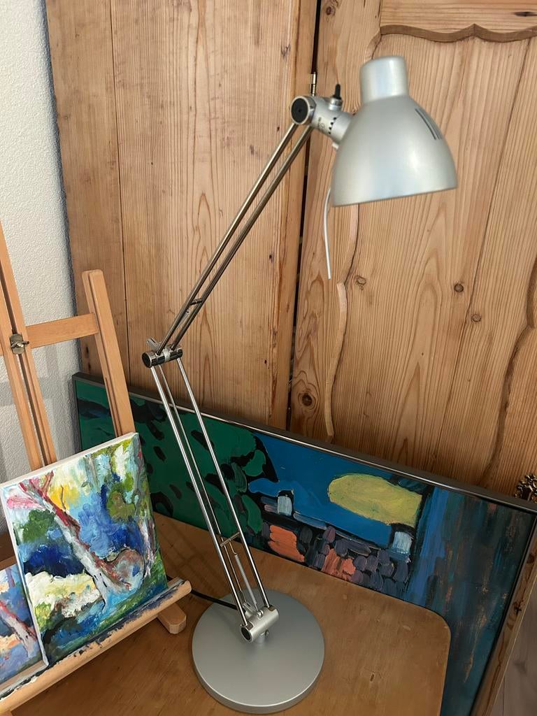 3x Ikea Antifoni Bureaulamp Lichtgrijs - Verstelbaar, Ophalen of Verzenden, Zo goed als nieuw, Metaal, 50 tot 75 cm