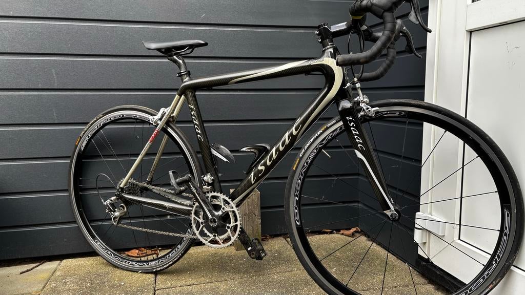 Toffe Isaac racefiets, Fietsen en Brommers, Fietsen | Racefietsen, 28 inch, Gebruikt, Carbon, 10 tot 15 versnellingen