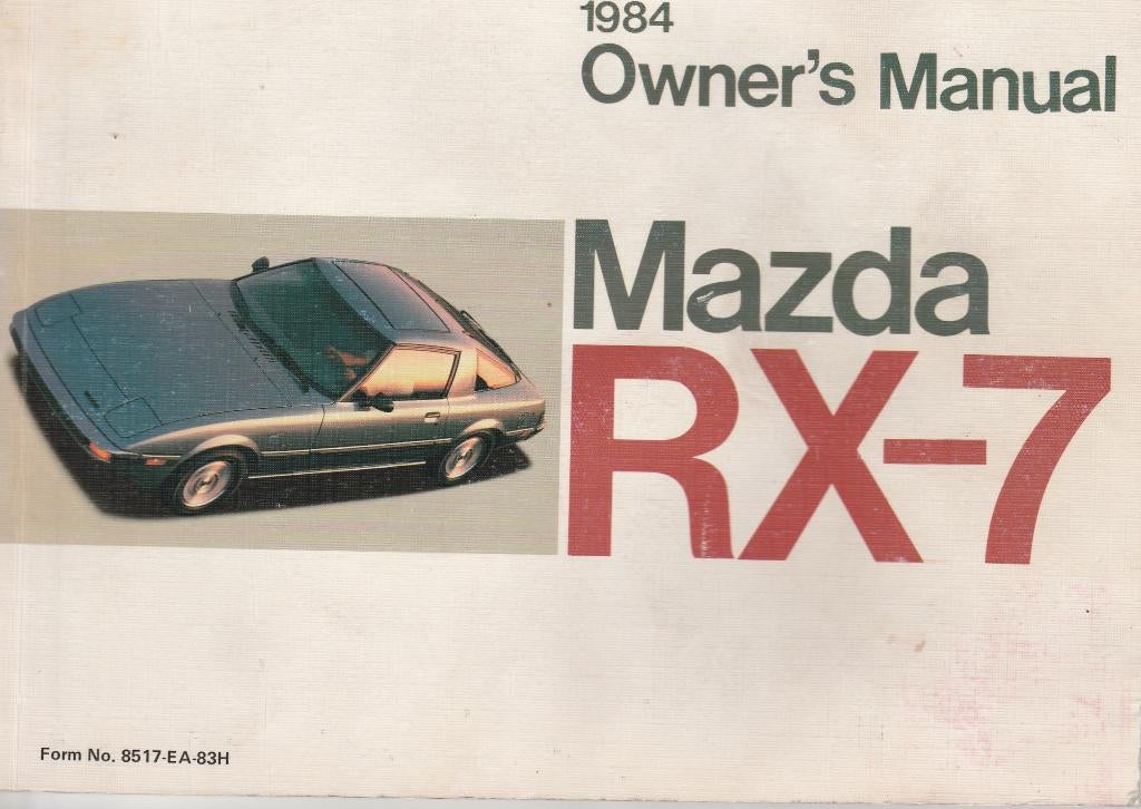 Mazda RX 7 owner manual handleiding 1984, Ophalen of Verzenden
