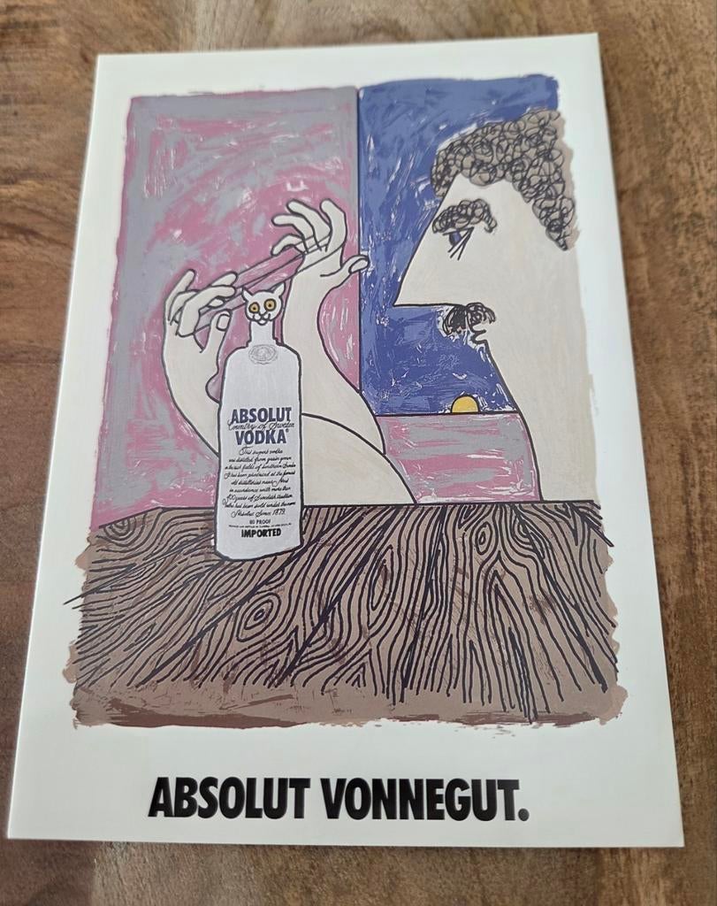 Absolut Vonnegut - Absolut Vodka - Kurt Vonnegut, Verzamelen, Verzenden, 1980 tot heden, Ongelopen, Overige thema's