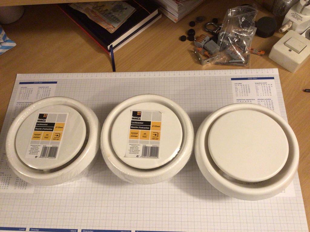 Te koop aangeboden: Sencys ventilatieventielen 125 mm., Ophalen of Verzenden, Nieuw, Ventilator en Afzuiger