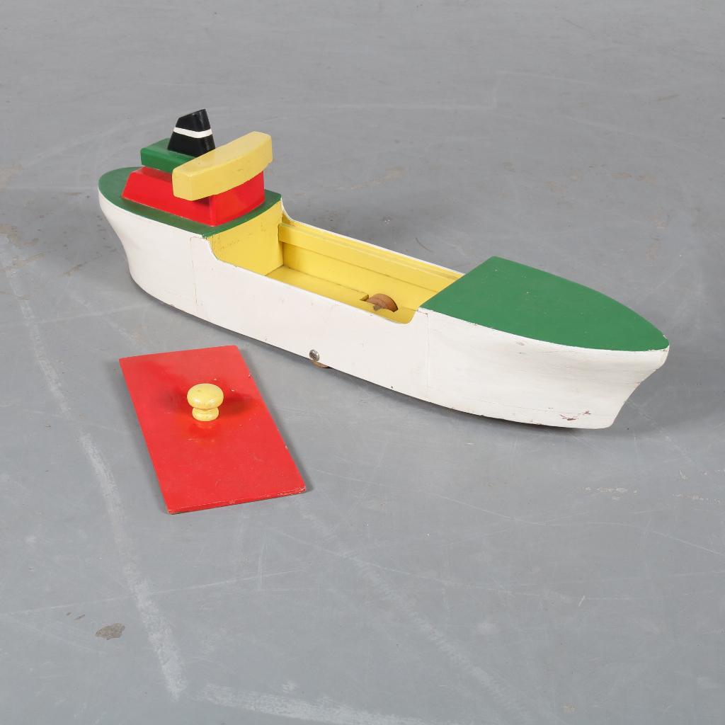 ADO stijl, houten speelgoedboot, Antiek en Kunst, Antiek | Speelgoed, Ophalen of Verzenden