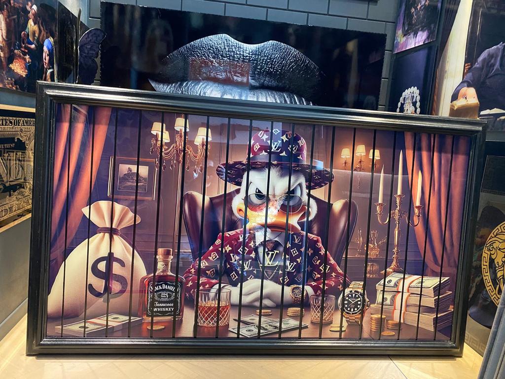 Scrooge McDuck Kunstwerk 185x105cm, Ophalen of Verzenden