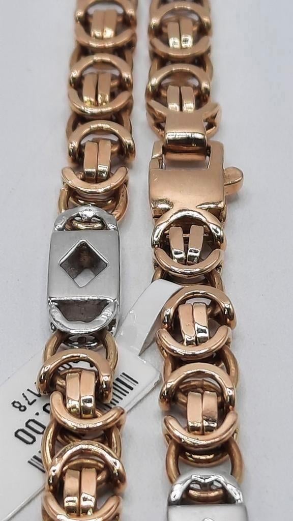 gouden platte koningsketting 18kt, Sieraden, Tassen en Uiterlijk, Kettingen, Www.bredajuwelier.nl, Nieuw, Ophalen of Verzenden