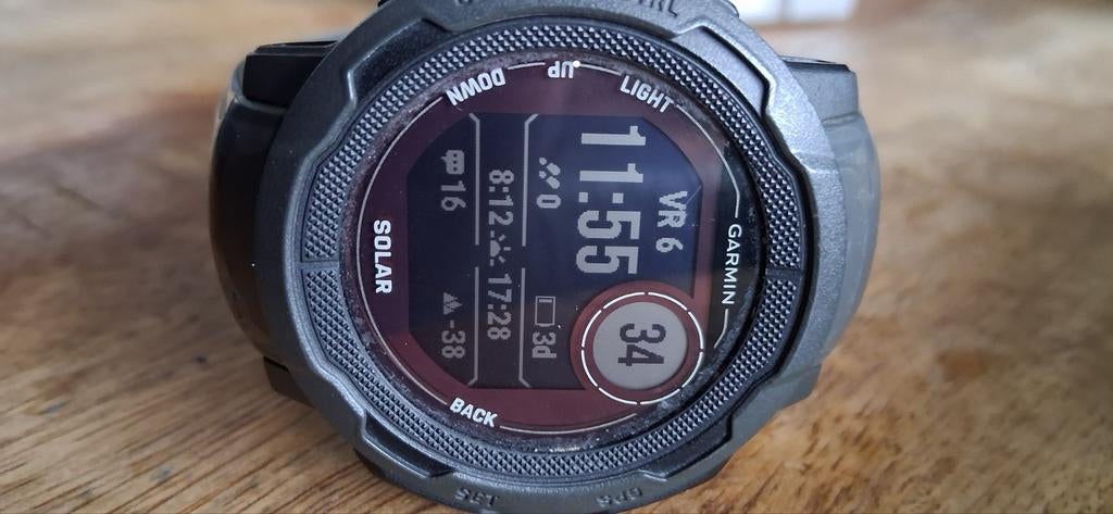 Garmin Instinct 2 Solar - Robuuste Smartwatch, Garmin, Ophalen of Verzenden, Zo goed als nieuw, Waterdicht
