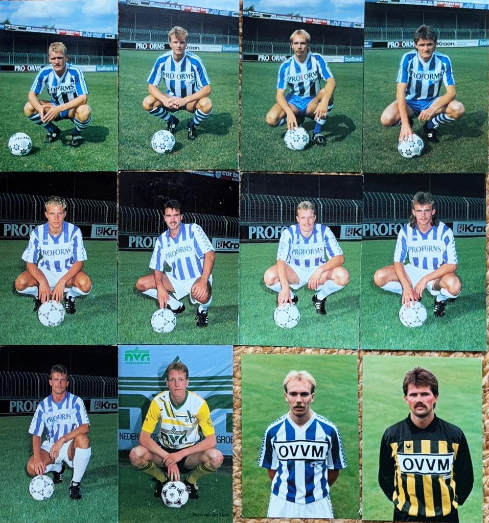 12 Spelerskaarten SC Veendam - BV Veendam - jaren 90, Verzamelen, Ophalen of Verzenden, Zo goed als nieuw, Feyenoord, Spelerskaart