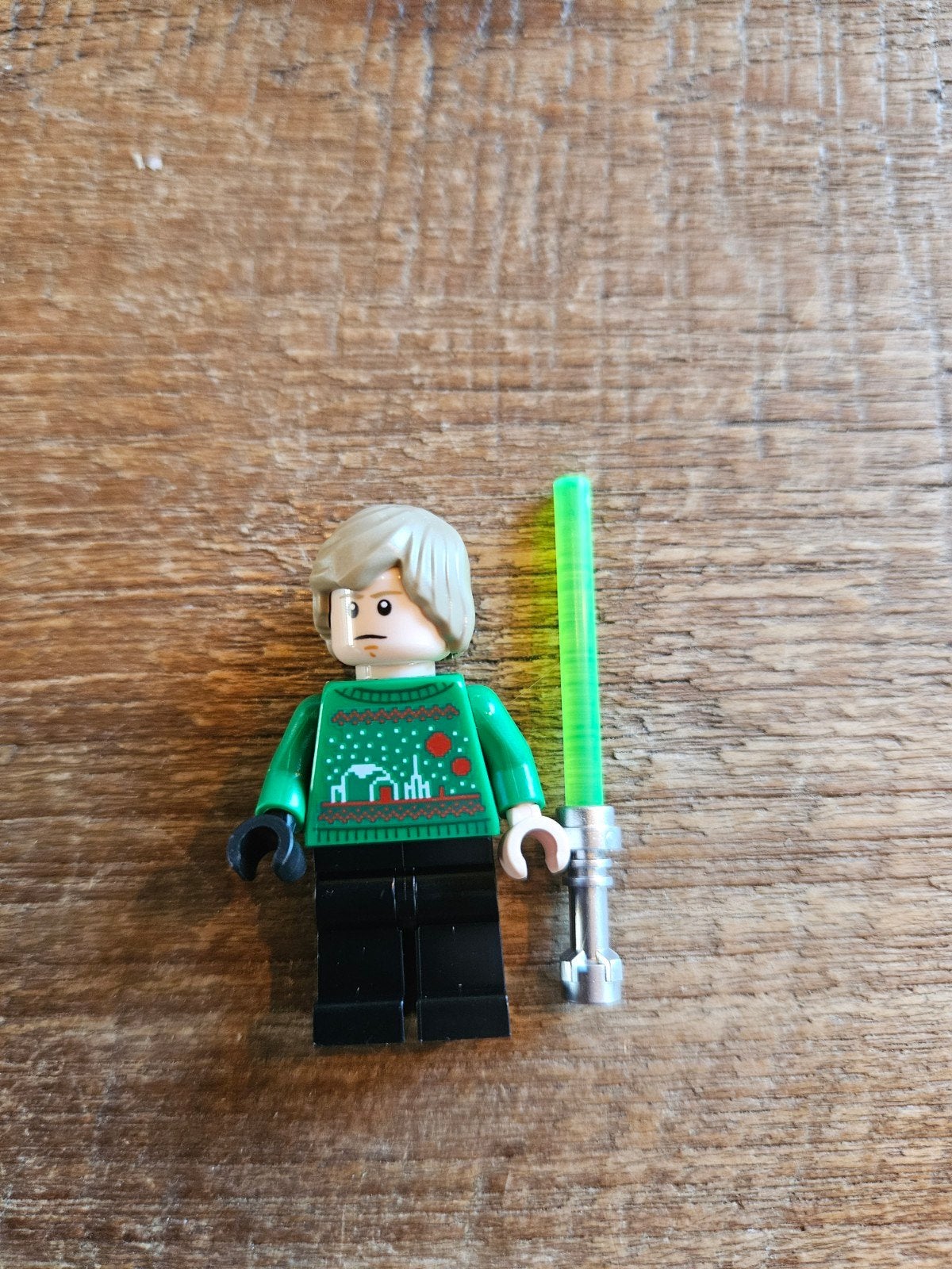 LEGO Luke Skywalker Kersttrui Minifiguur met Lichtzwaard, Verzenden, Zo goed als nieuw, Lego