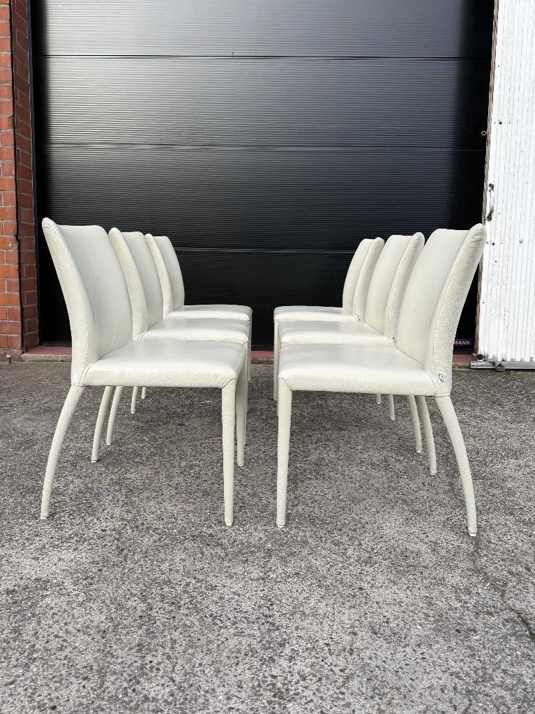 6x Jori Mikono stoelen, Huis en Inrichting, Stoelen, Overige kleuren, Leer, Ophalen of Verzenden, Zo goed als nieuw
