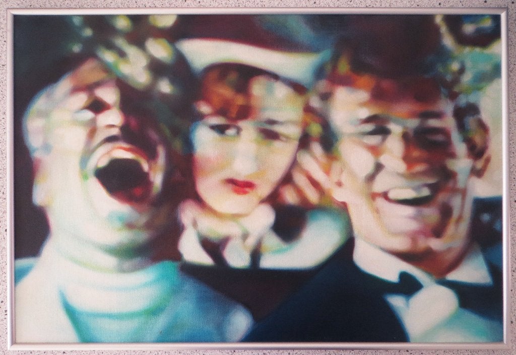 Schilderij Ciska Bogman Mannengrap 40 x 60 cm kleurrijk olie, Antiek en Kunst, Kunst | Schilderijen | Modern, Ophalen of Verzenden