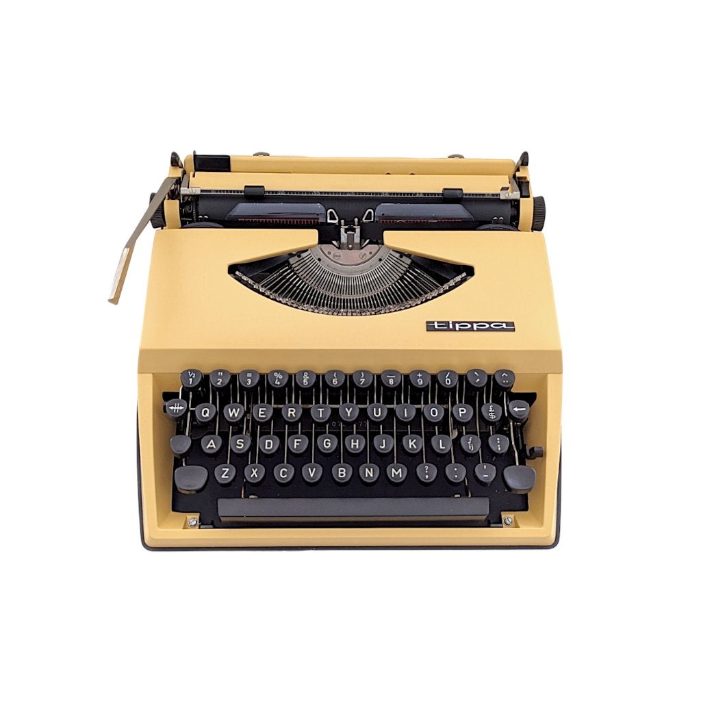 Typemachine Adler Tippa vanille geel - gereviseerd, Ophalen, Zo goed als nieuw