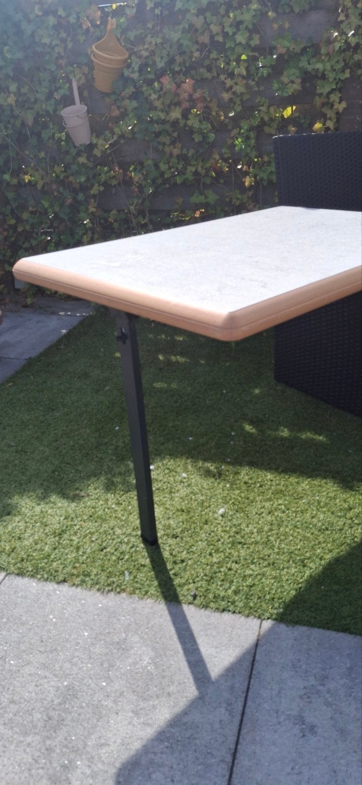 Handige opklapbare tafel voor binnen in de caravan, Ophalen, Gebruikt, Rechthoekig, Hout