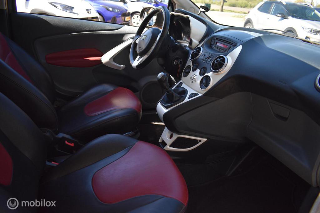 Ford Ka 1.2 Titanium X Airco|2010|Leder interieur|116DKM!, Auto's, Voorwielaandrijving, 1242 cc, 4 cilinders, 4 stoelen