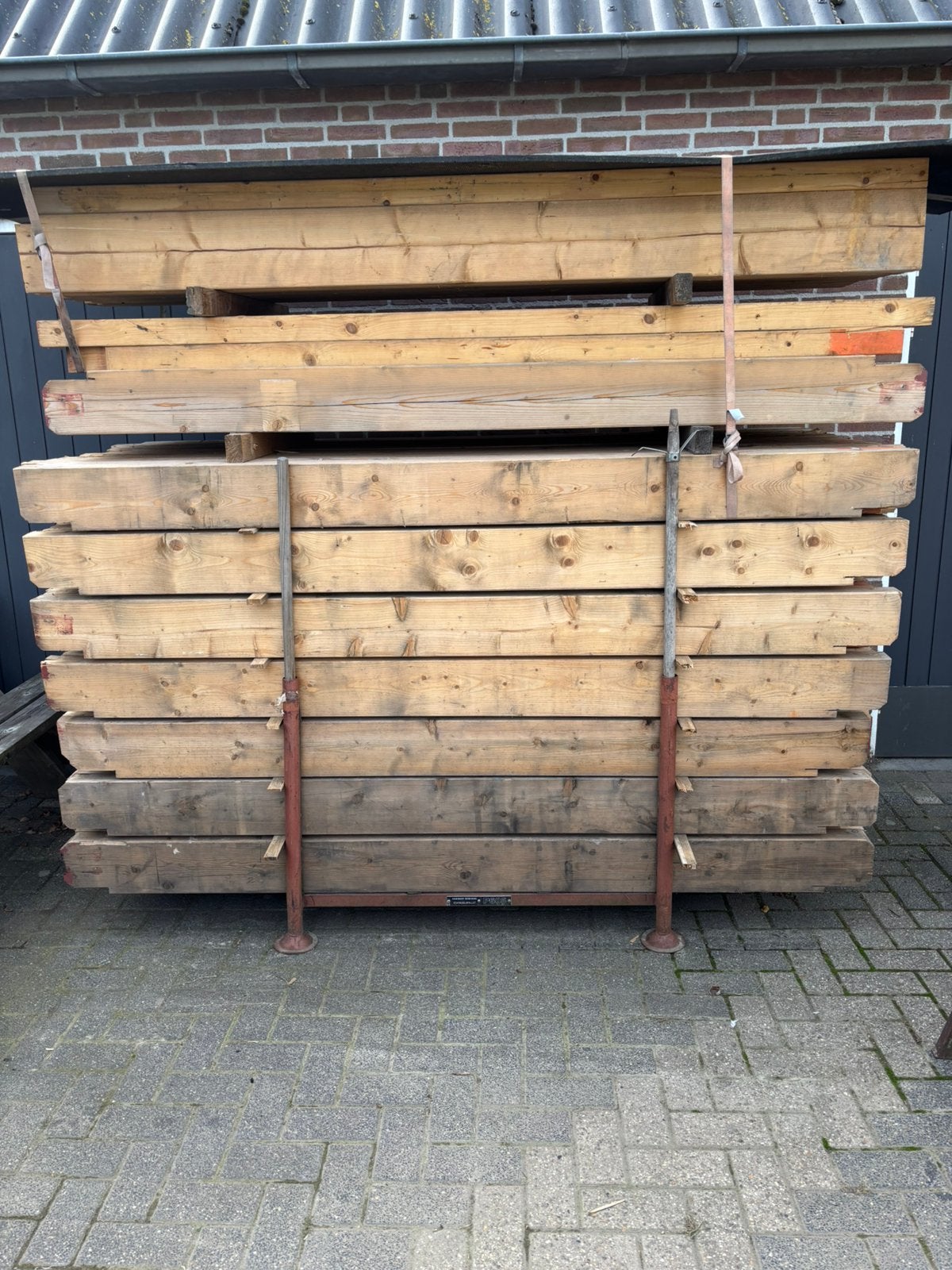 Balkhout, lengte 230 cm, 70x170 mm, Tuin en Terras, Ophalen, Zo goed als nieuw, 180 tot 250 cm, Balken