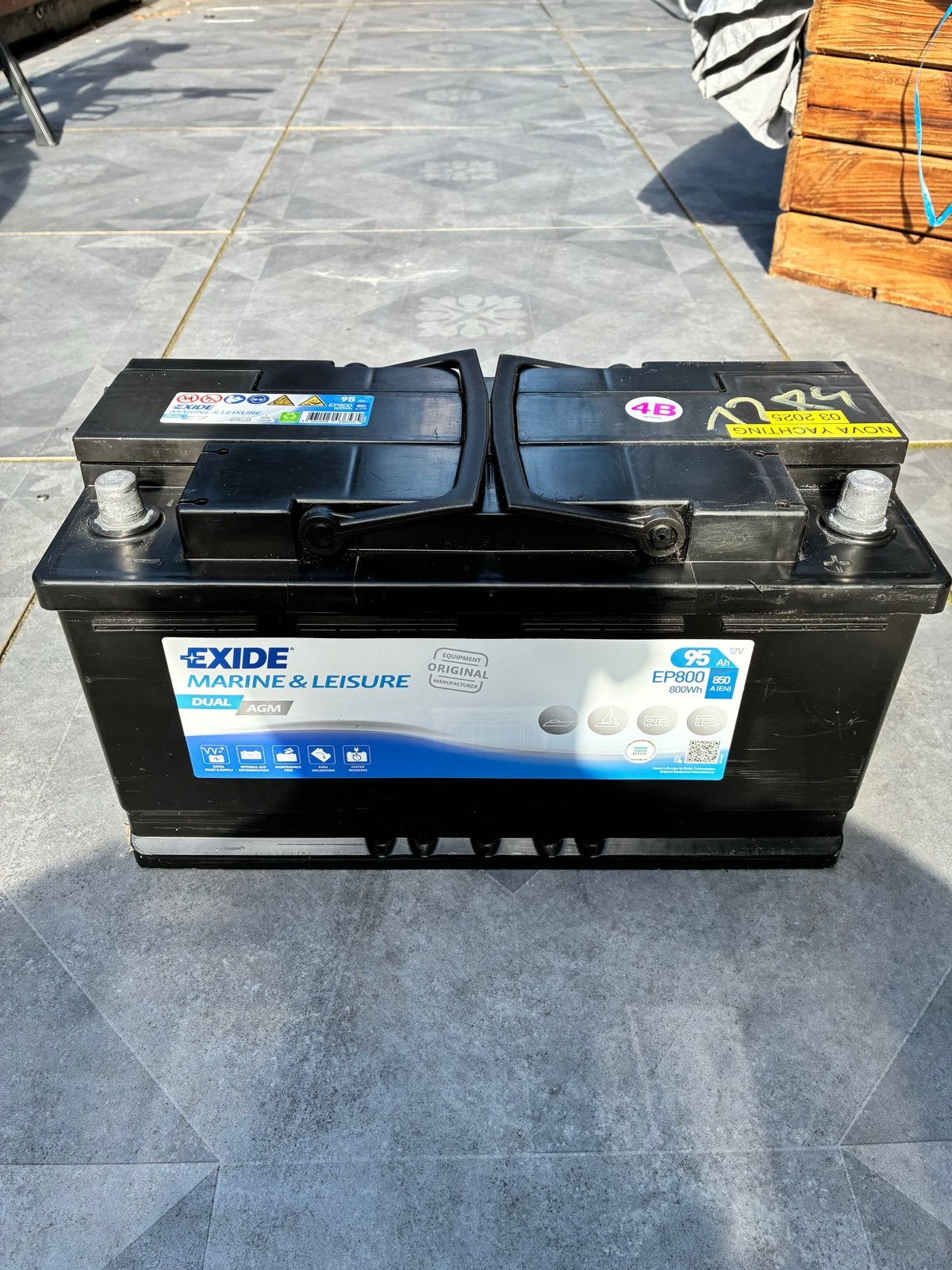 Exide Marine & Leisure Dual AGM nog 4 stuks uit Maart 2025, Ophalen of Verzenden, Nieuw, Motor en Techniek