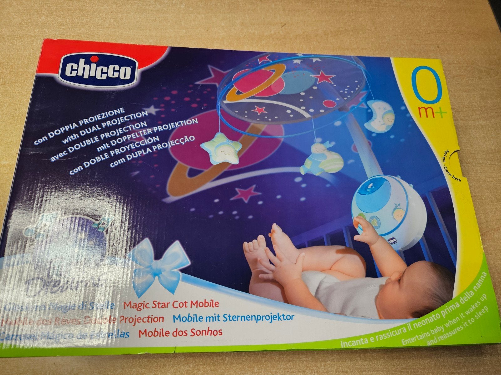 Chicco Magic Star Cot Mobile met dubbele projectie, Ophalen of Verzenden, Zo goed als nieuw, Mobiel, Met licht