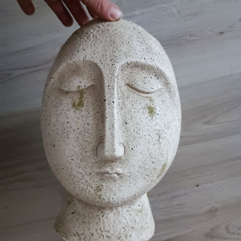 polyester gezicht hoofd bloempot, Ophalen, Kunststof, Rond, Minder dan 40 cm