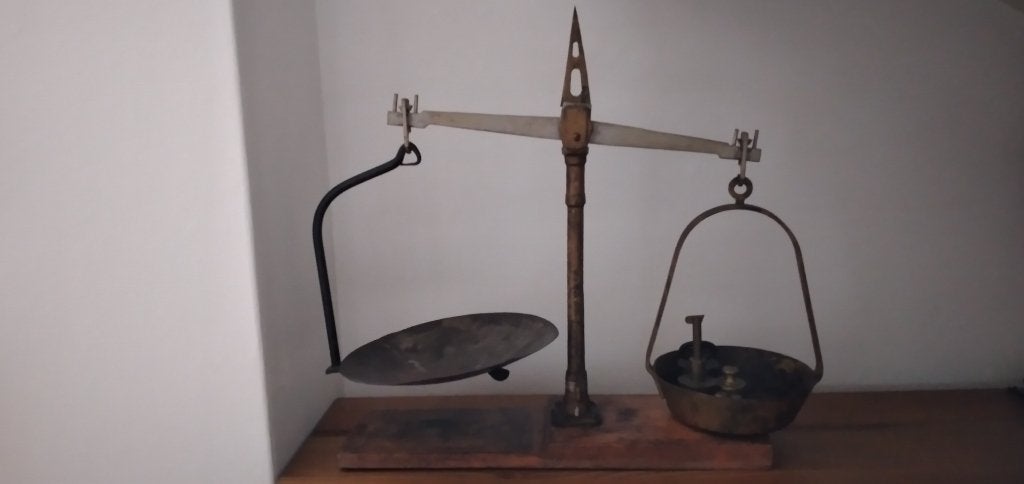 Balans-bascule- balk- bakkerijweegschaal (1955), Ophalen