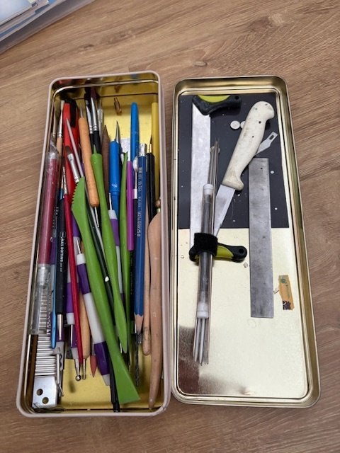 moduleerset en fimo assesoires fimo klei, Ophalen of Verzenden, Gebruikt, Geschikt voor snijden, Knutselmateriaal