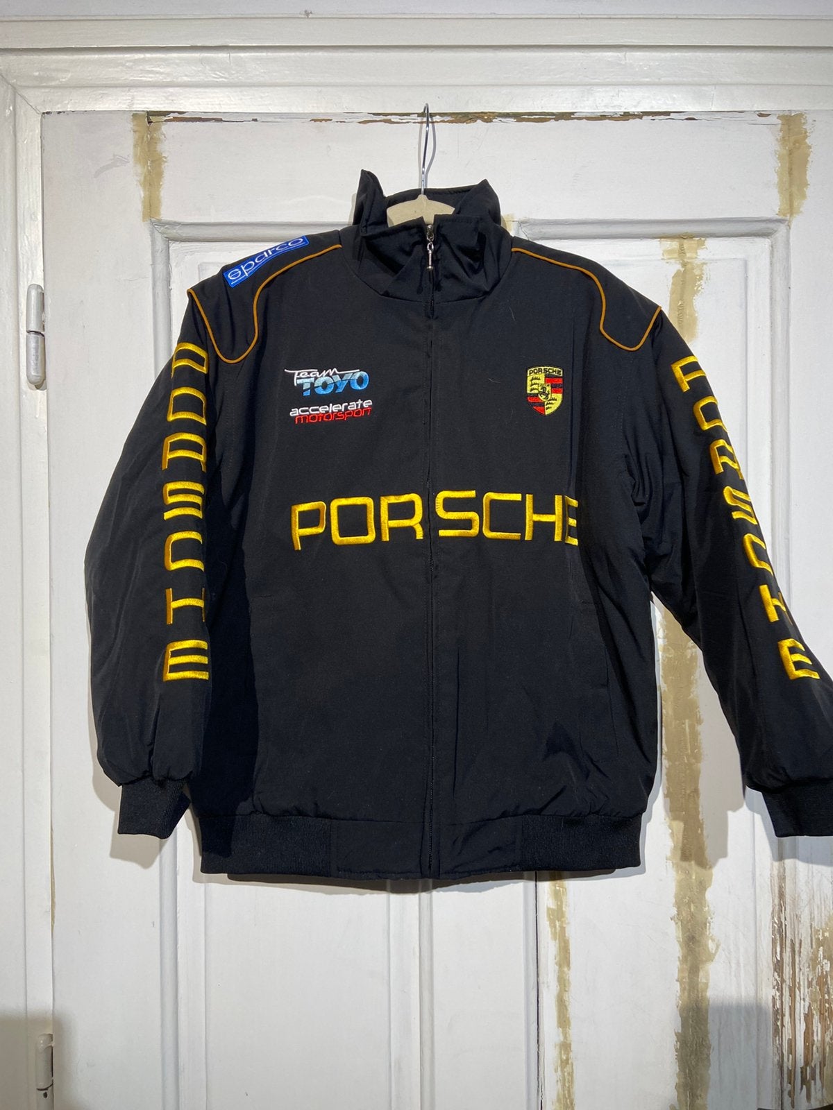 Porsche Racing-jas (maat M) Vintage, Ophalen of Verzenden, Zo goed als nieuw, Maat 48/50 (M), Zwart