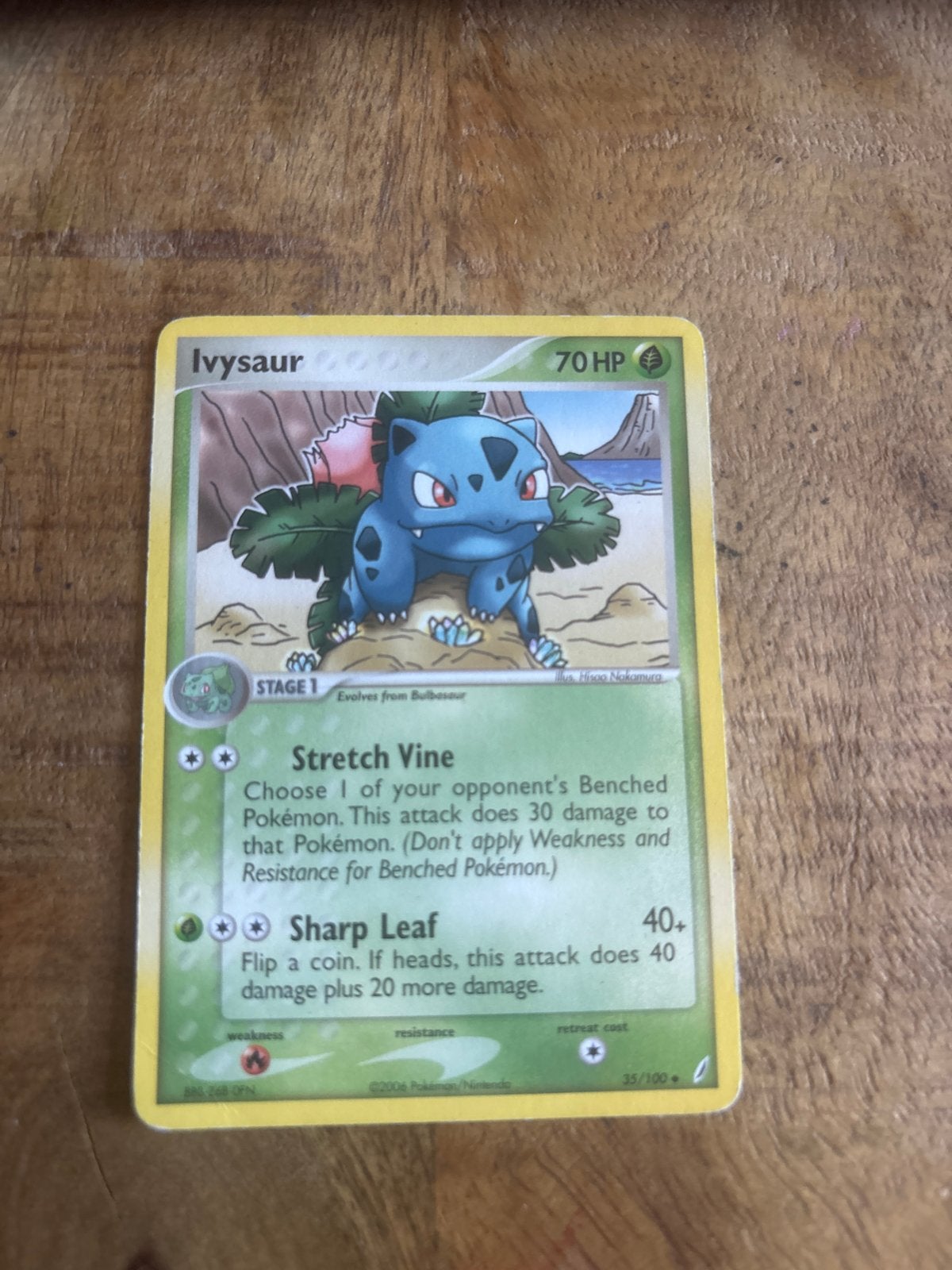 Ivysaur Pokémon kaart 35/100 EX Crystal Guardians, Ophalen of Verzenden, Gebruikt, Losse kaart