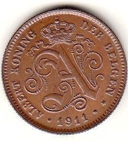 België - 2 CENTIMES 1911 Pr+ met variant - KM#65, Ophalen of Verzenden
