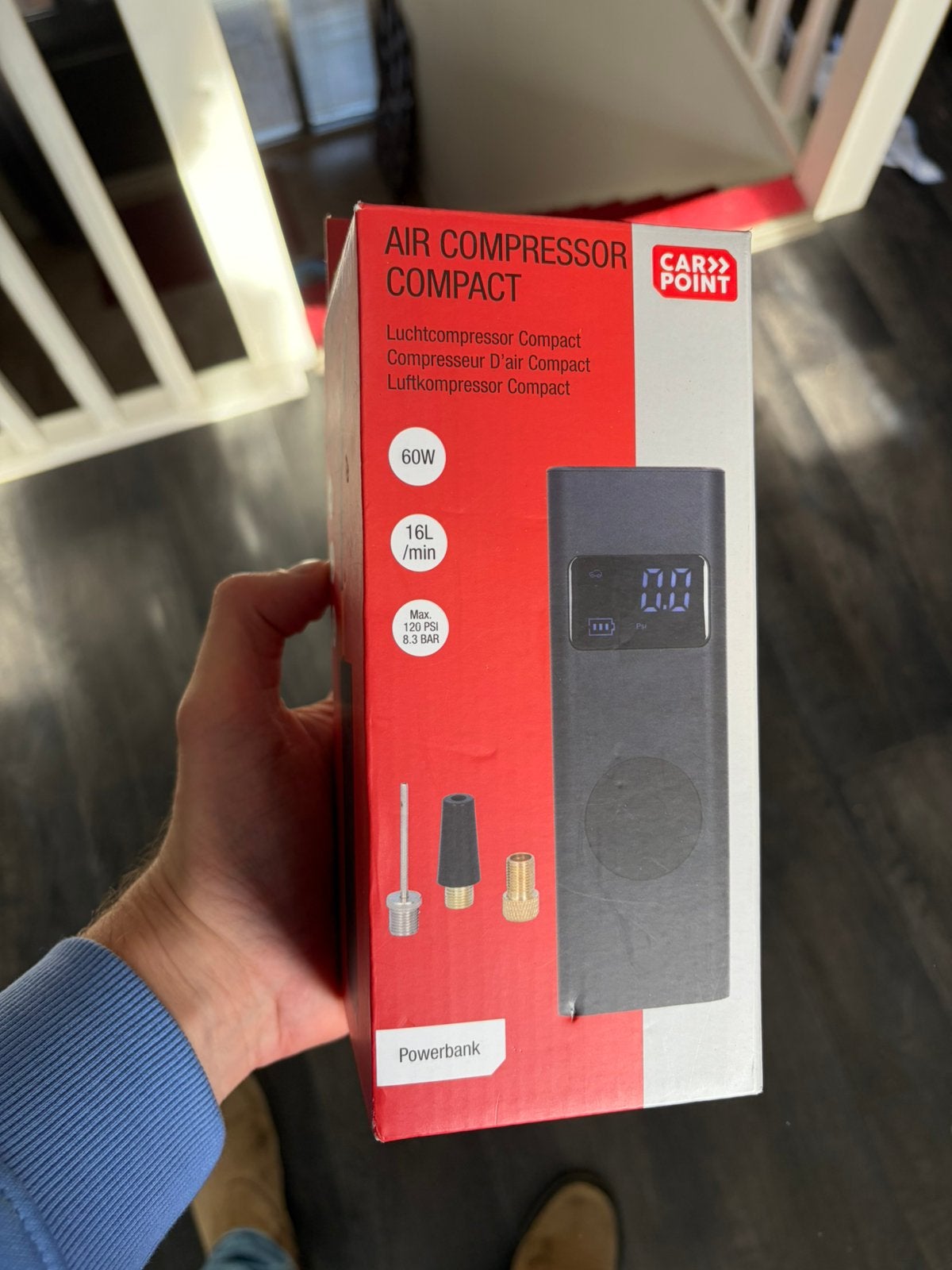 Carpoint Mobiele Compressor Compact 11.1V/60W Nieuw!, Ophalen of Verzenden, Nieuw