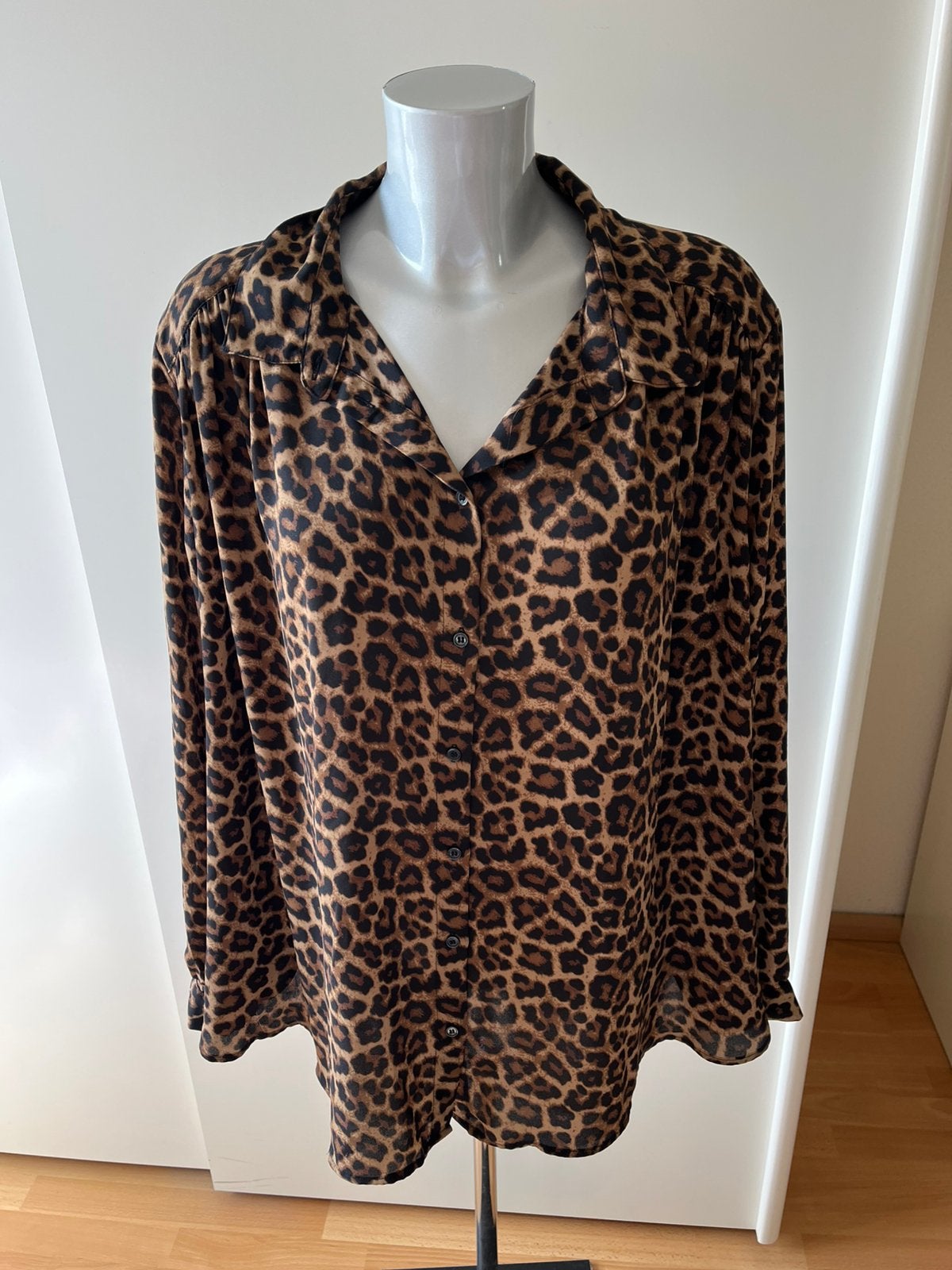 Panter print blouse maat 3XL, Ophalen of Verzenden, Zo goed als nieuw, Bruin, Blouse of Tuniek