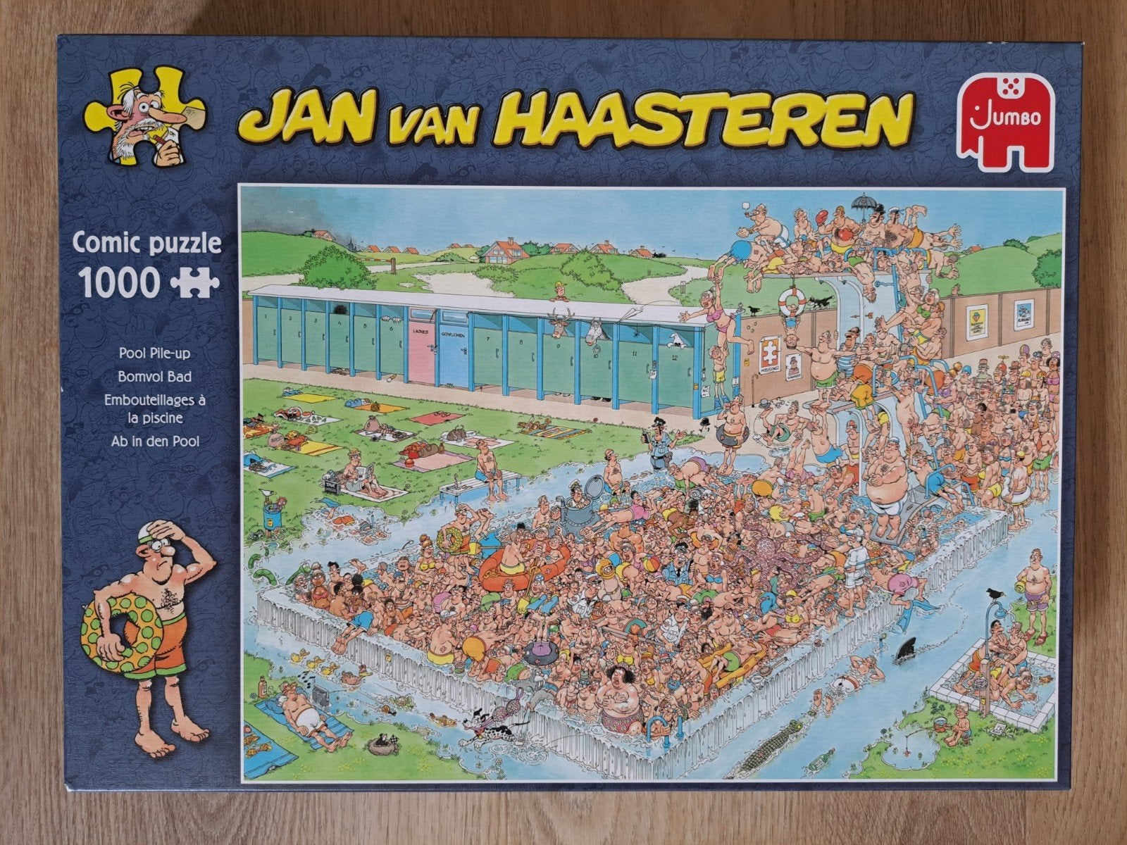 Puzzel Jan van Haasteren 1000 stukjes Een bomvol bad, Ophalen, 500 t/m 1500 stukjes, Zo goed als nieuw, Legpuzzel
