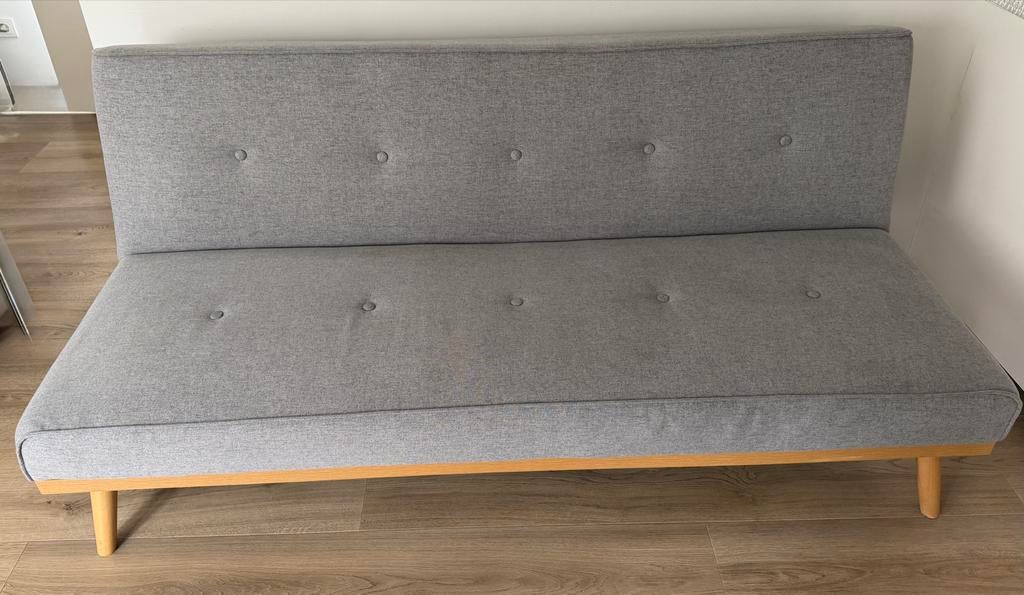 Grijze slaapbank/daybed - 180x110x40 cm - Zo goed als nieuw, Ophalen, Gebruikt, 100 tot 125 cm, 150 tot 200 cm