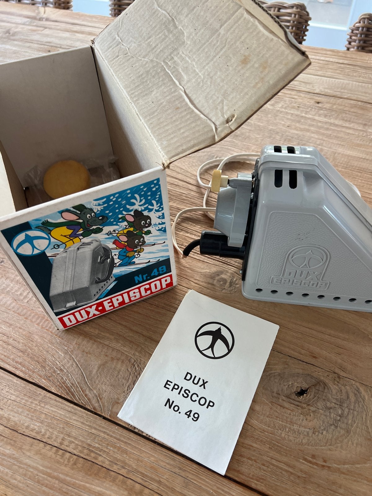 Vintage DUX-EPISCOP No. 49 projector in originele doos, Ophalen of Verzenden, Gebruikt