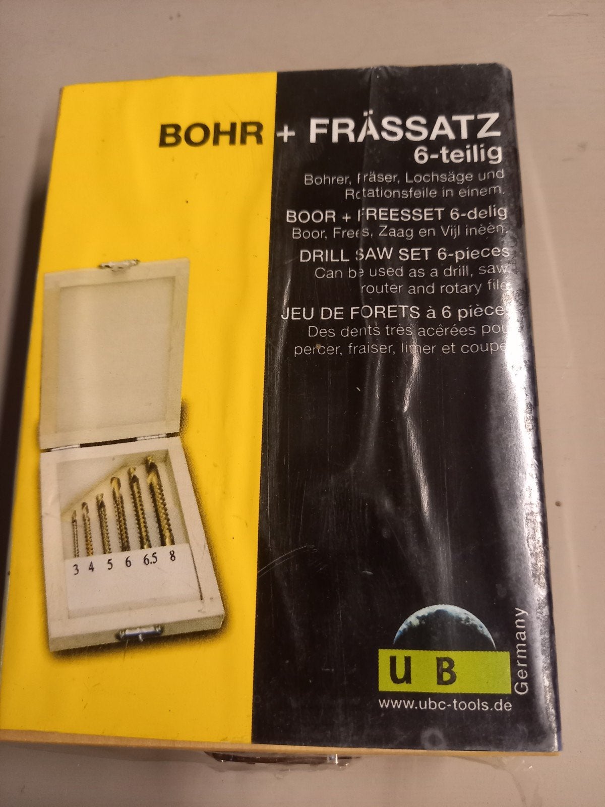 UB HSS/TiN Boor- en Freesset 6-delig (3-8mm), Ophalen of Verzenden, Nieuw, Overige typen