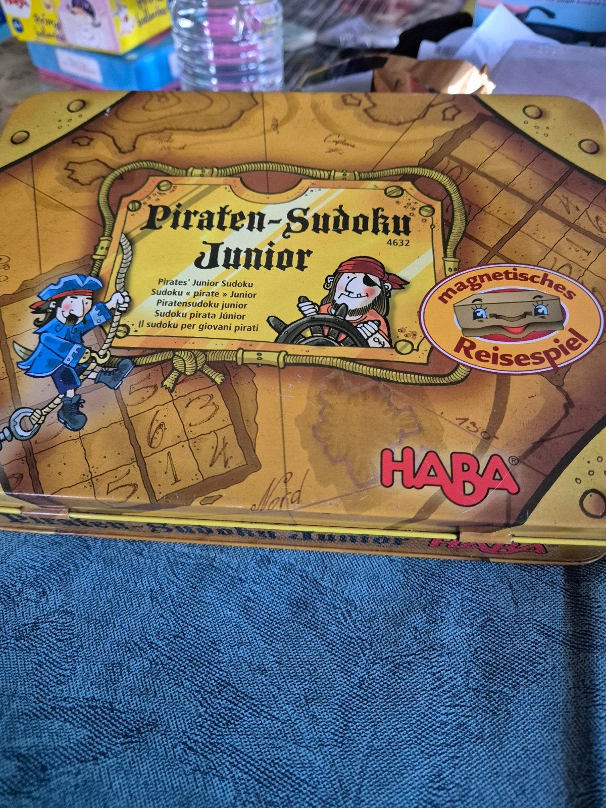 HABA Piraten-Sudoku Junior - Magnetisch Reisspel, HABA, Gebruikt, Een of twee spelers, Ophalen of Verzenden