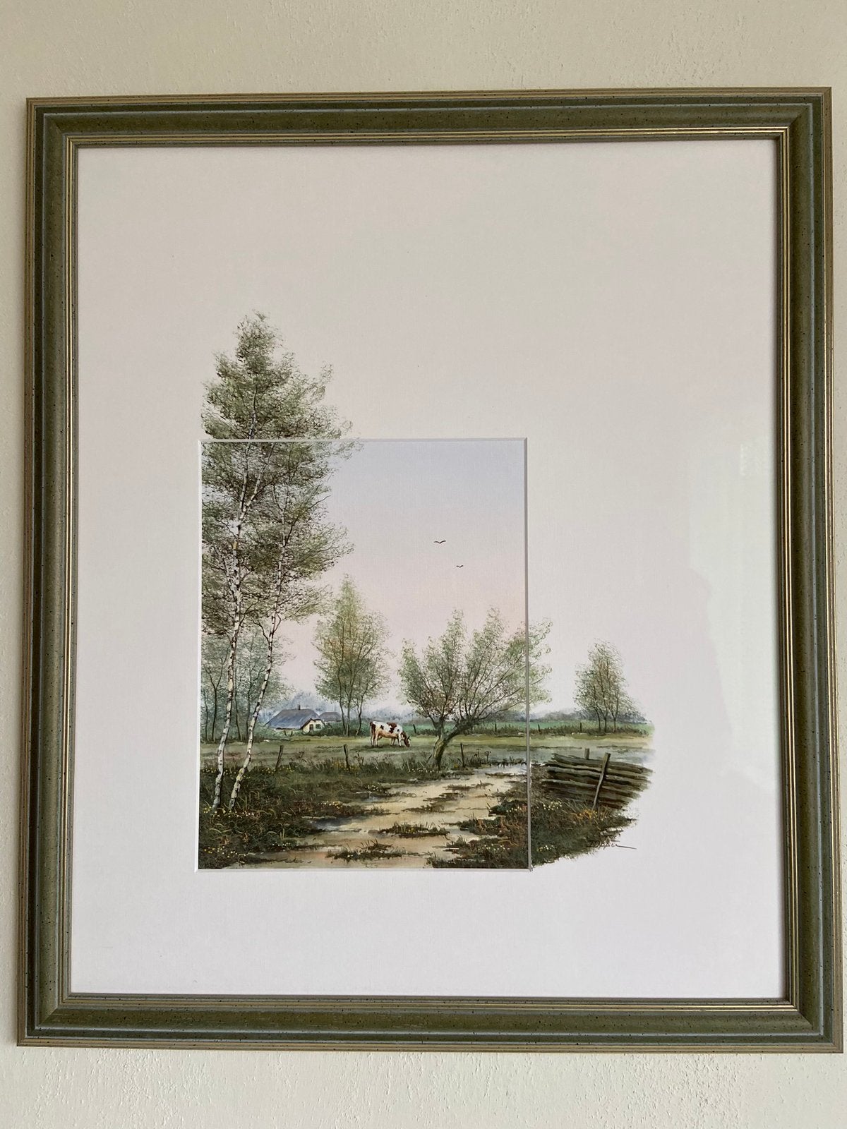 Kunstwerk van Daniel van Oppen, landschap, Ophalen, Origineel werk, Landschap, Papier