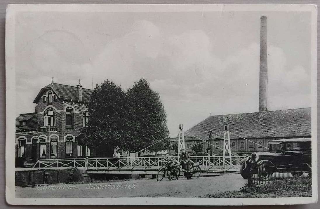 Fotokaart Steenfabriek Muntendam (Groningen), Verzenden, 1920 tot 1940, Gelopen, Groningen