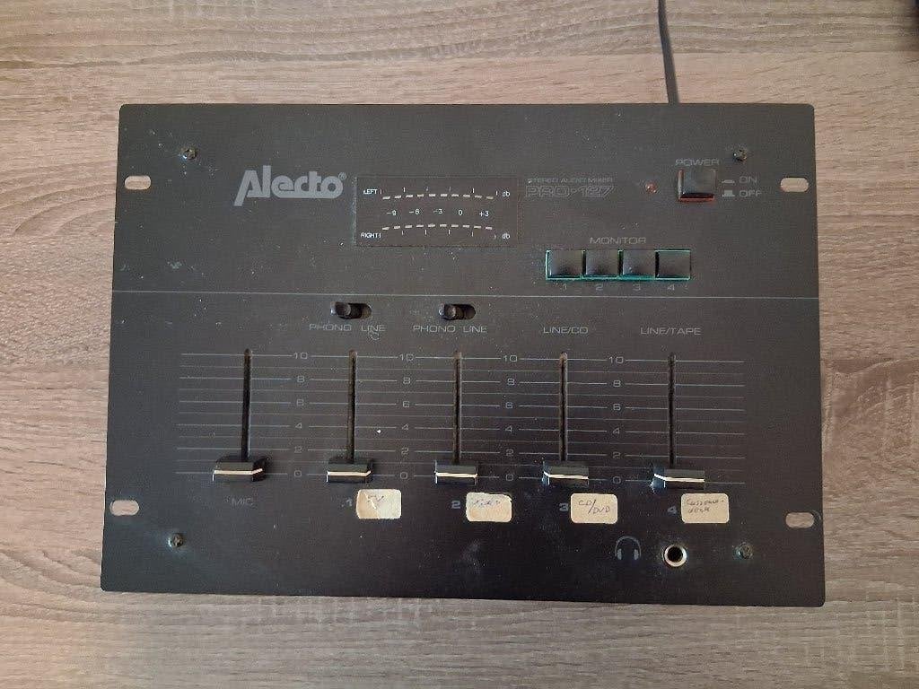 Alecto Stereo Audio Mixer Pro-127 Mengpaneel, Ophalen, Gebruikt, Minder dan 5 kanalen, Microfooningang