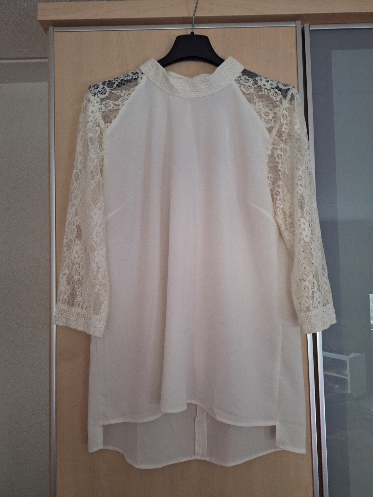 top met kanten mouwen, Kleding | Dames, Tops, Maat 38/40 (M), Wit, Object, Ophalen of Verzenden