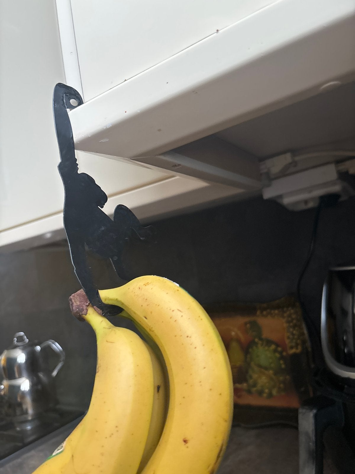 Bananenhouder Aap - Zwart Metaal, Huis en Inrichting, Ophalen, Gebruikt, Zwart, Metaal