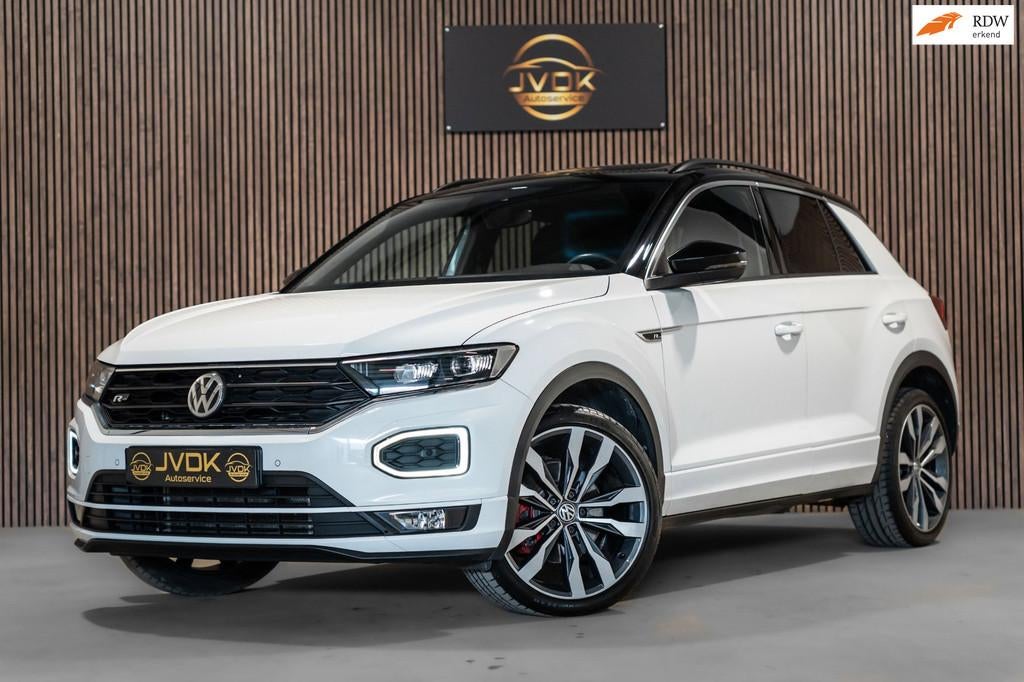 Volkswagen T-ROC 1.5 TSI 3x R-Line 2020 DSG LED PANO, Auto's, 4 cilinders, 150 pk, Alcantara, Wit
