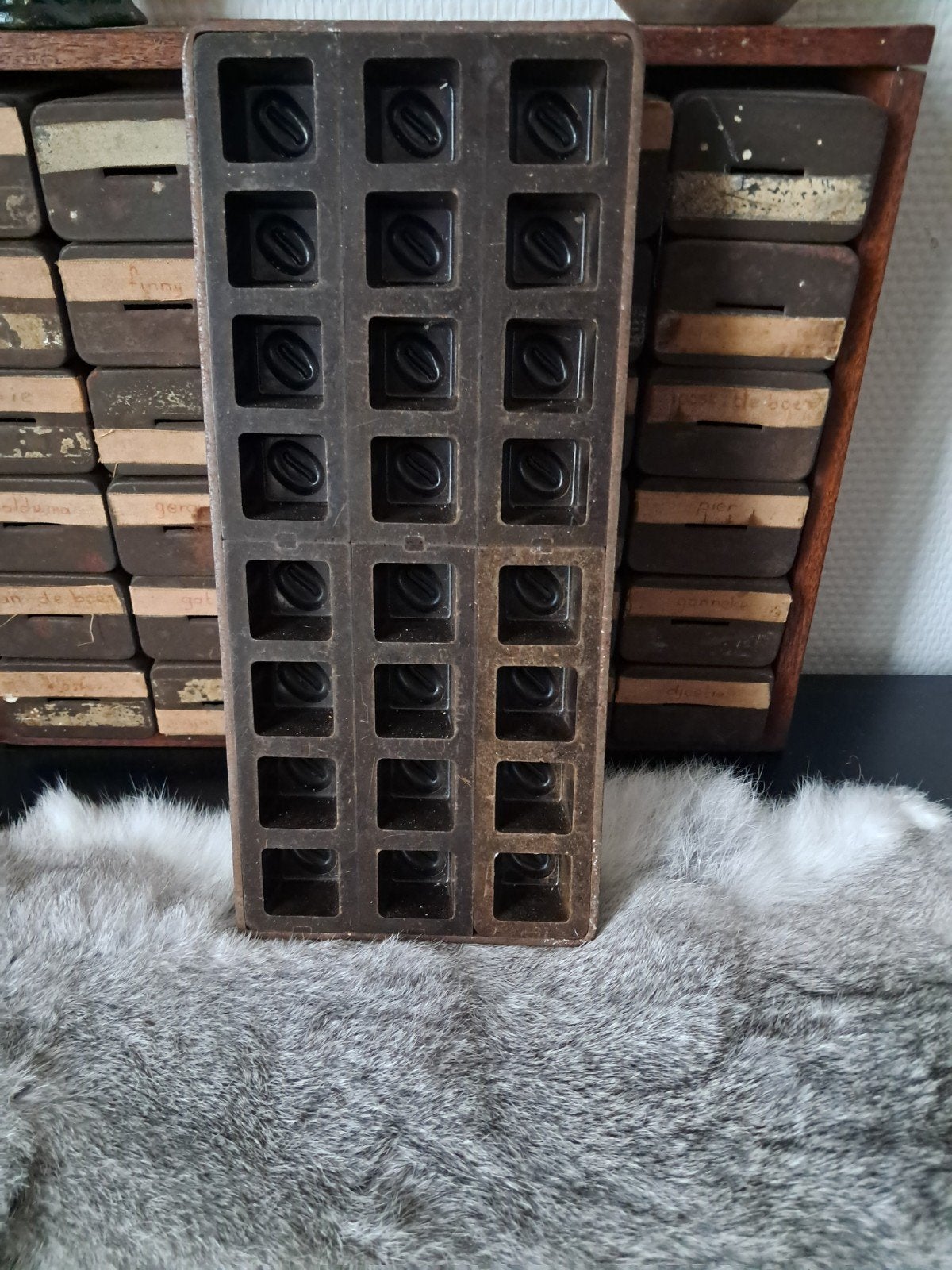 Antieke Belgische chocoladevorm - gietijzer, Antiek en Kunst, Ophalen of Verzenden