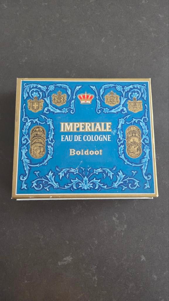 Origineel doosje van Boldoot met inhoud, eau de cologne., Verzamelen, Ophalen of Verzenden, Zo goed als nieuw, Parfumfles