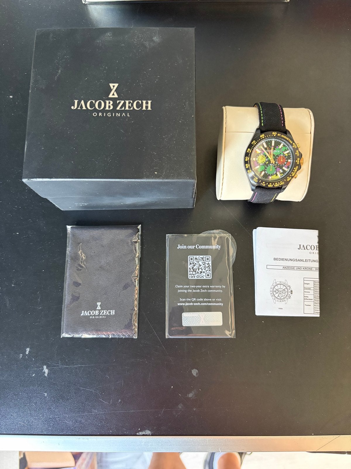 Jacob Zech Original horloge - Zo goed als nieuw, Overige merken, Overige materialen, Polshorloge, Ophalen of Verzenden