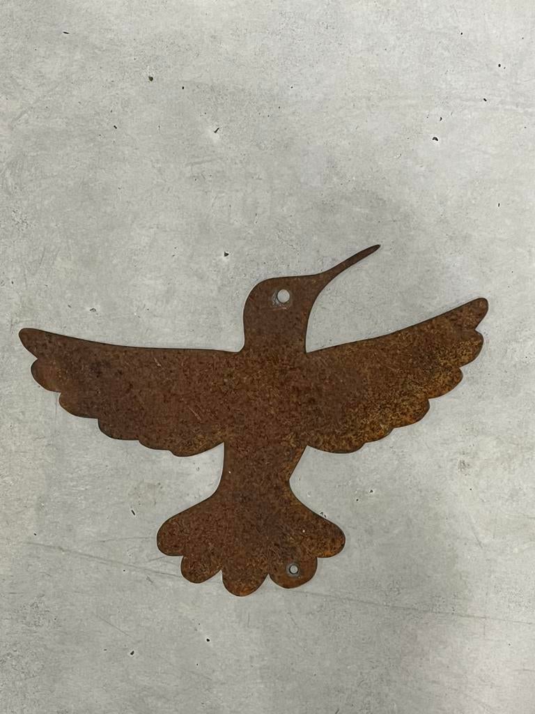 Decoratieve metalen kolibri  met gespreide vleugels, Ophalen of Verzenden, Zo goed als nieuw