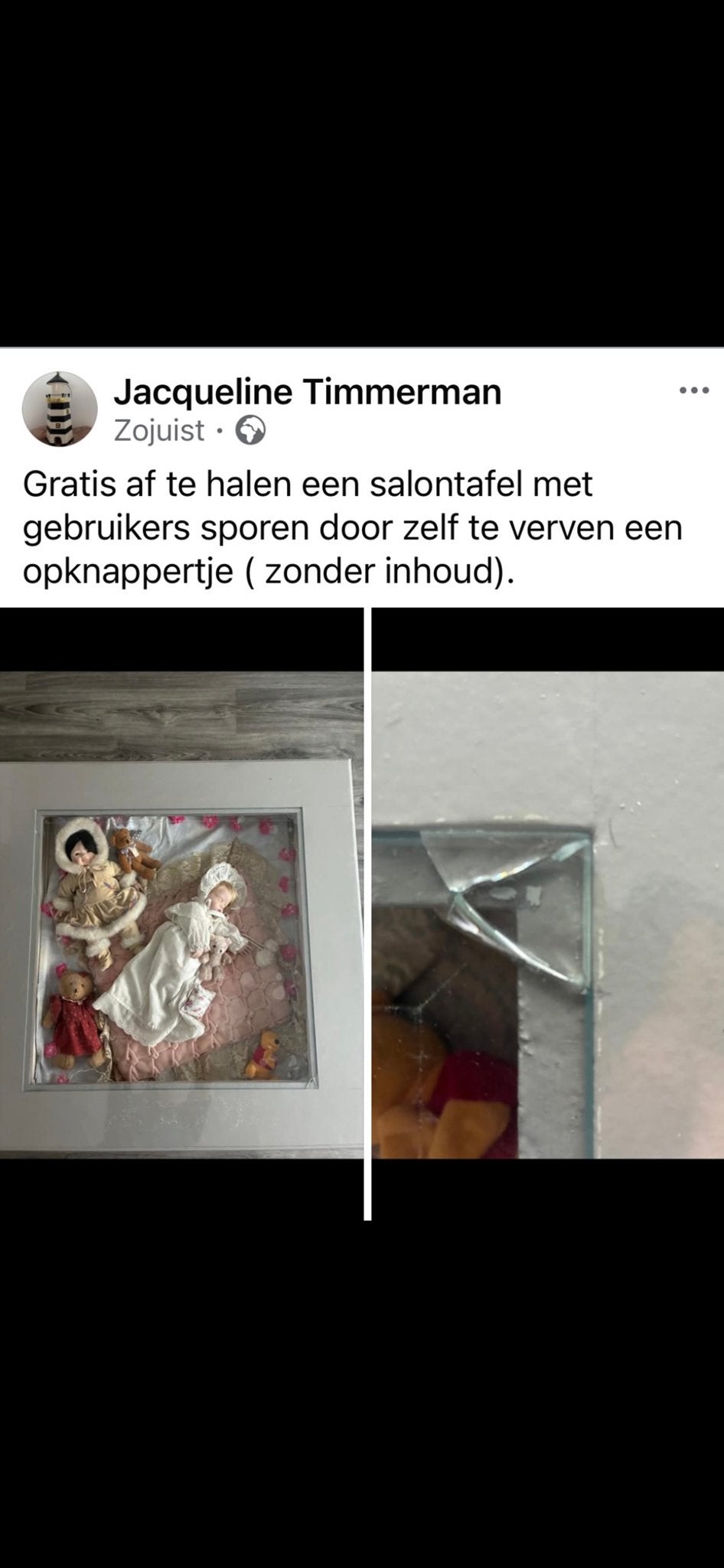 Gratis bankje en salontafel (opknapper), Huis en Inrichting, Ophalen of Verzenden, Gebruikt